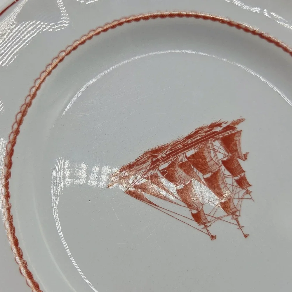 3x Wedgwood Flying Cloud Georgetown Collection Rust 6